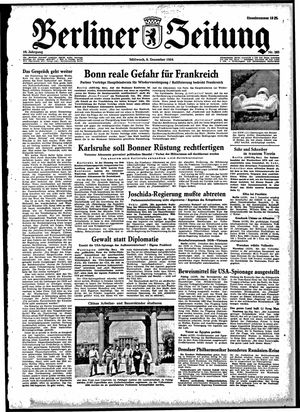 Berliner Zeitung Online-Archiv vom 08.12.1954