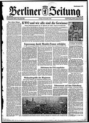 Berliner Zeitung Online-Archiv vom 24.12.1954