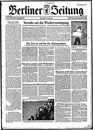 Berliner Zeitung Online-Archiv vom 16.06.1955