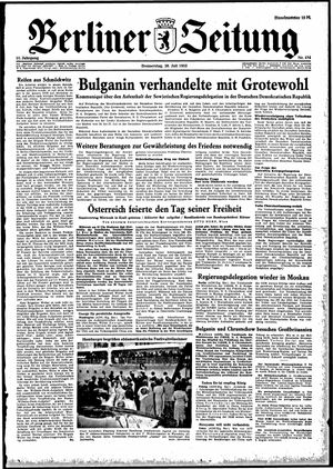 Berliner Zeitung Online-Archiv vom 28.07.1955
