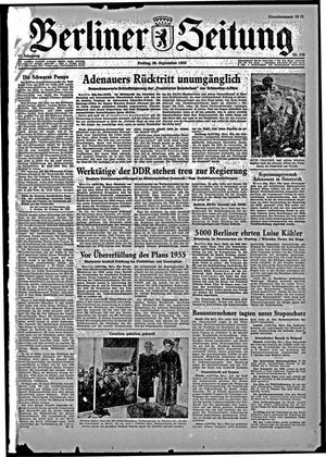 Berliner Zeitung Online-Archiv vom 30.09.1955