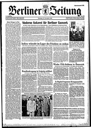 Berliner Zeitung Online-Archiv vom 22.11.1955