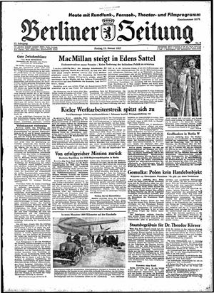 Berliner Zeitung Online-Archiv vom 11.01.1957