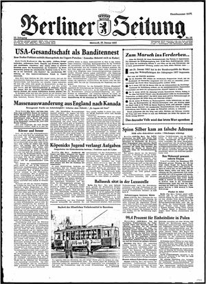 Berliner Zeitung Online-Archiv vom 23.01.1957