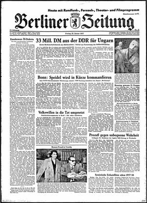 Berliner Zeitung Online-Archiv vom 25.01.1957