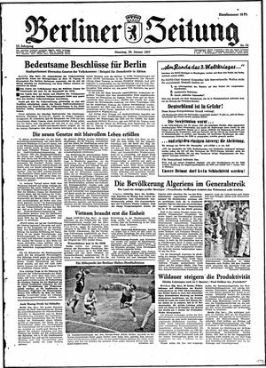 Berliner Zeitung Online-Archiv vom 29.01.1957
