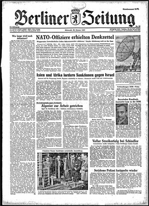 Berliner Zeitung Online-Archiv vom 30.01.1957