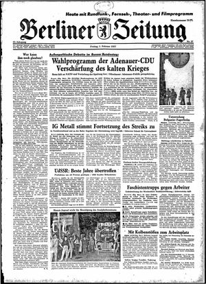 Berliner Zeitung Online-Archiv on Feb 1, 1957