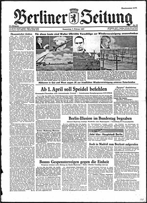 Berliner Zeitung Online-Archiv vom 07.02.1957