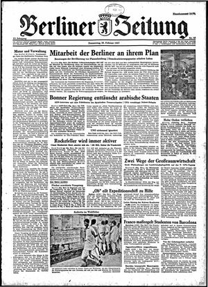 Berliner Zeitung Online-Archiv vom 28.02.1957