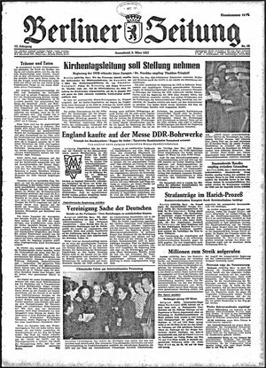 Berliner Zeitung Online-Archiv vom 09.03.1957