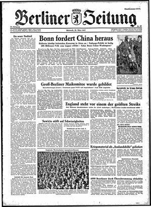 Berliner Zeitung Online-Archiv vom 20.03.1957