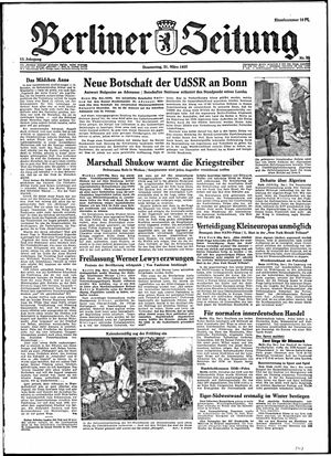 Berliner Zeitung Online-Archiv vom 21.03.1957