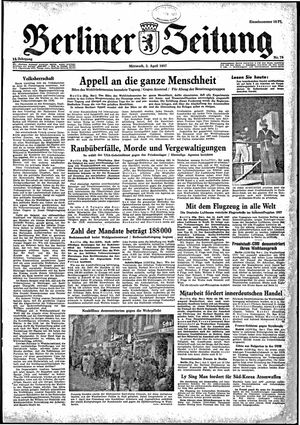 Berliner Zeitung Online-Archiv on Apr 3, 1957