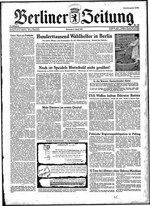 Berliner Zeitung Online-Archiv vom 09.04.1957