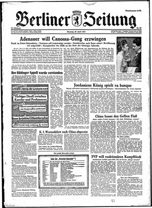 Berliner Zeitung Online-Archiv vom 15.04.1957