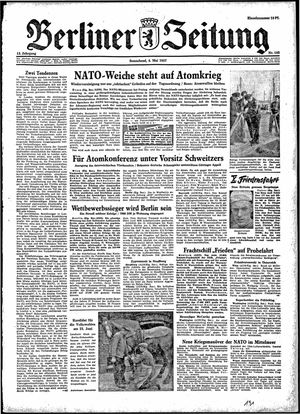 Berliner Zeitung Online-Archiv vom 04.05.1957