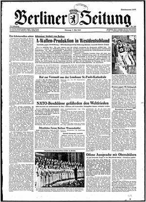 Berliner Zeitung Online-Archiv vom 07.05.1957