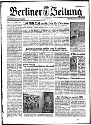 Berliner Zeitung Online-Archiv vom 14.05.1957
