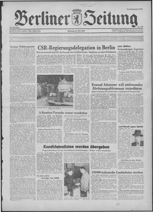 Berliner Zeitung Online-Archiv vom 21.05.1957