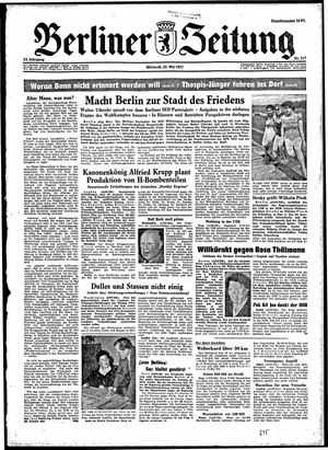 Berliner Zeitung Online-Archiv vom 22.05.1957