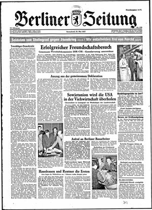 Berliner Zeitung Online-Archiv vom 25.05.1957