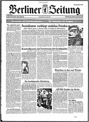 Berliner Zeitung Online-Archiv vom 15.06.1957
