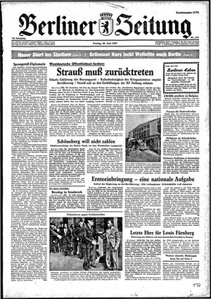 Berliner Zeitung Online-Archiv vom 28.06.1957