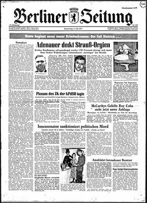 Berliner Zeitung Online-Archiv vom 04.07.1957