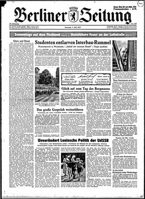Berliner Zeitung Online-Archiv vom 07.07.1957