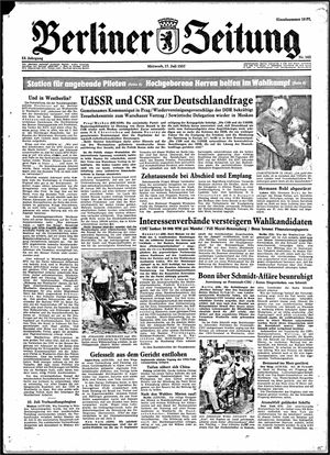 Berliner Zeitung Online-Archiv vom 17.07.1957