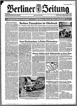 Berliner Zeitung Online-Archiv vom 24.07.1957
