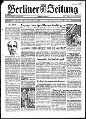 Berliner Zeitung Online-Archiv vom 25.07.1957