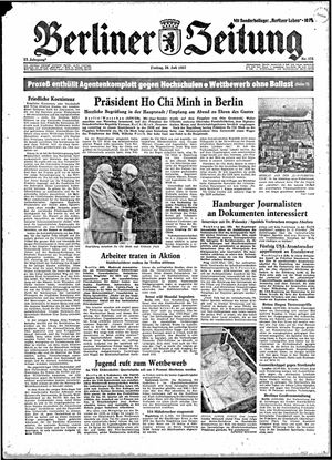 Berliner Zeitung Online-Archiv vom 26.07.1957