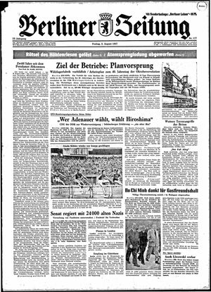 Berliner Zeitung Online-Archiv vom 02.08.1957