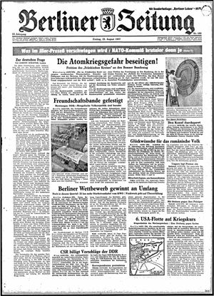 Berliner Zeitung Online-Archiv vom 23.08.1957