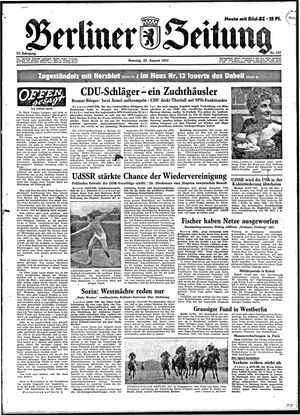 Berliner Zeitung Online-Archiv vom 25.08.1957