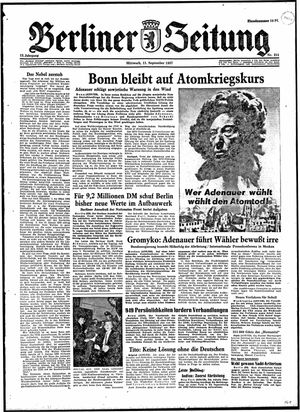 Berliner Zeitung Online-Archiv vom 11.09.1957