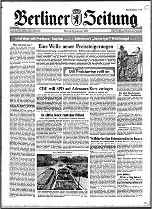 Berliner Zeitung Online-Archiv on Sep 25, 1957