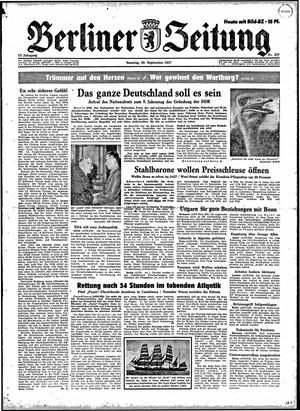 Berliner Zeitung Online-Archiv vom 29.09.1957