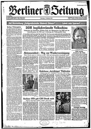 Berliner Zeitung Online-Archiv vom 01.10.1957