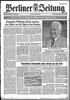 Berliner Zeitung Online-Archiv vom 08.10.1957