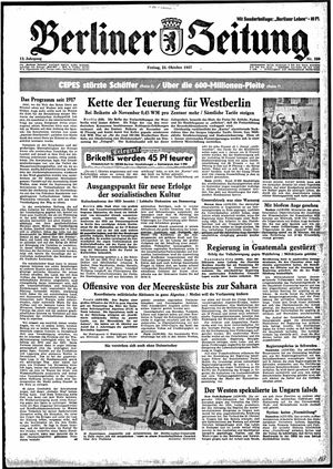 Berliner Zeitung Online-Archiv vom 25.10.1957