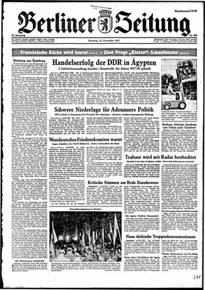 Berliner Zeitung Online-Archiv vom 12.11.1957