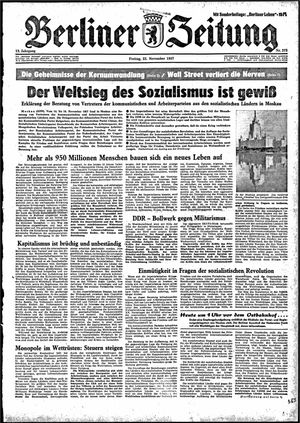 Berliner Zeitung Online-Archiv vom 22.11.1957