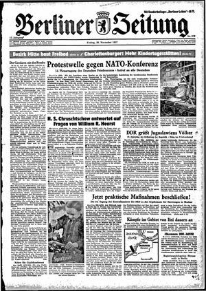Berliner Zeitung Online-Archiv vom 29.11.1957