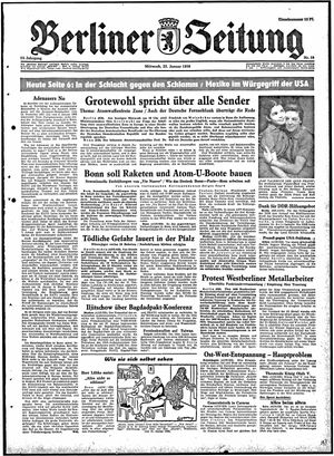 Berliner Zeitung Online-Archiv vom 22.01.1958