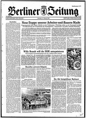 Berliner Zeitung Online-Archiv vom 11.02.1958