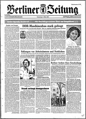 Berliner Zeitung Online-Archiv vom 06.03.1958