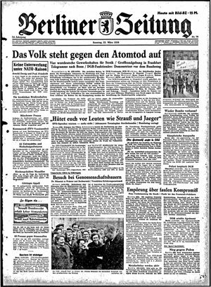 Berliner Zeitung Online-Archiv vom 23.03.1958